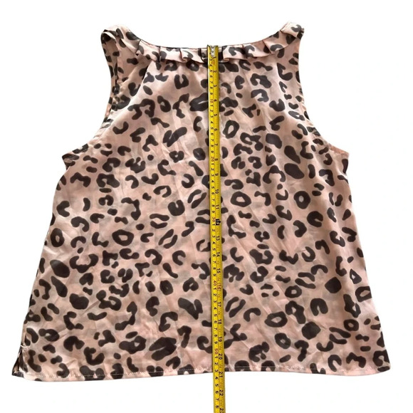 Nine West Suit Separates Sleeveless Pink and Brown Leopard Blouse NWOT - Picture 6 of 8